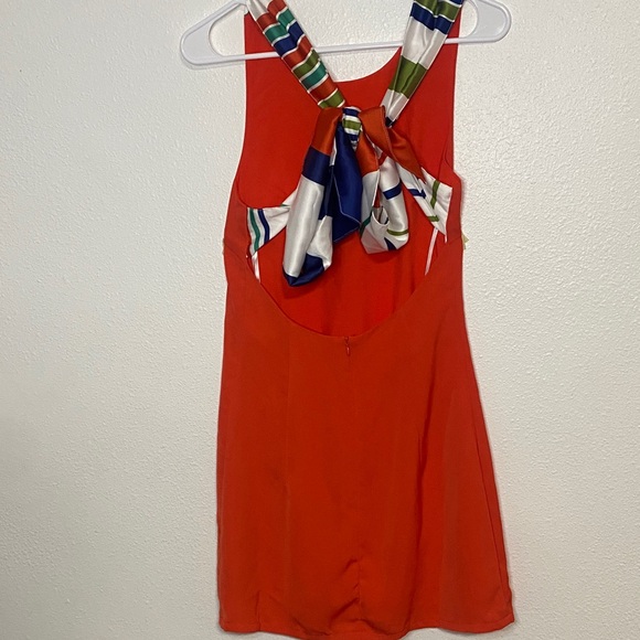 Lulu's Vibrant Orange Sleeveless Mini Dress Size XS - Picture 6 of 15